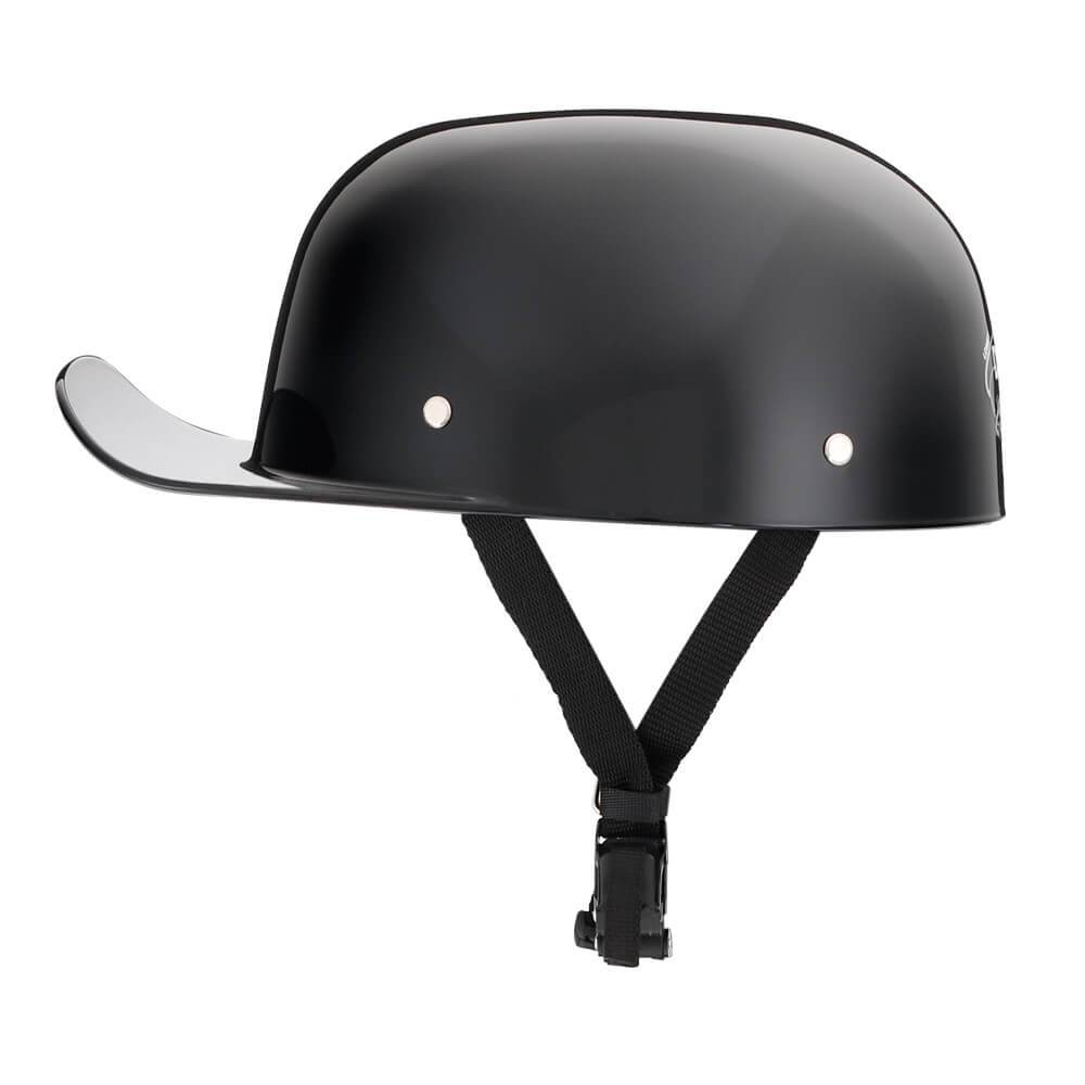 Baseball Pro DOT Half Helmet / Gloss Black - Beanie Helmets