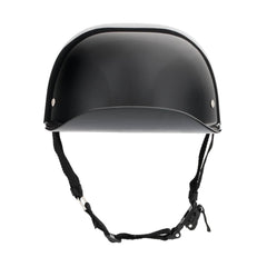 Premium Baseball Cap DOT Motorcycle Helmet in Shining Gloss Black