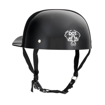 Baseball Pro DOT Half Helmet / Gloss Black - Beanie Helmets