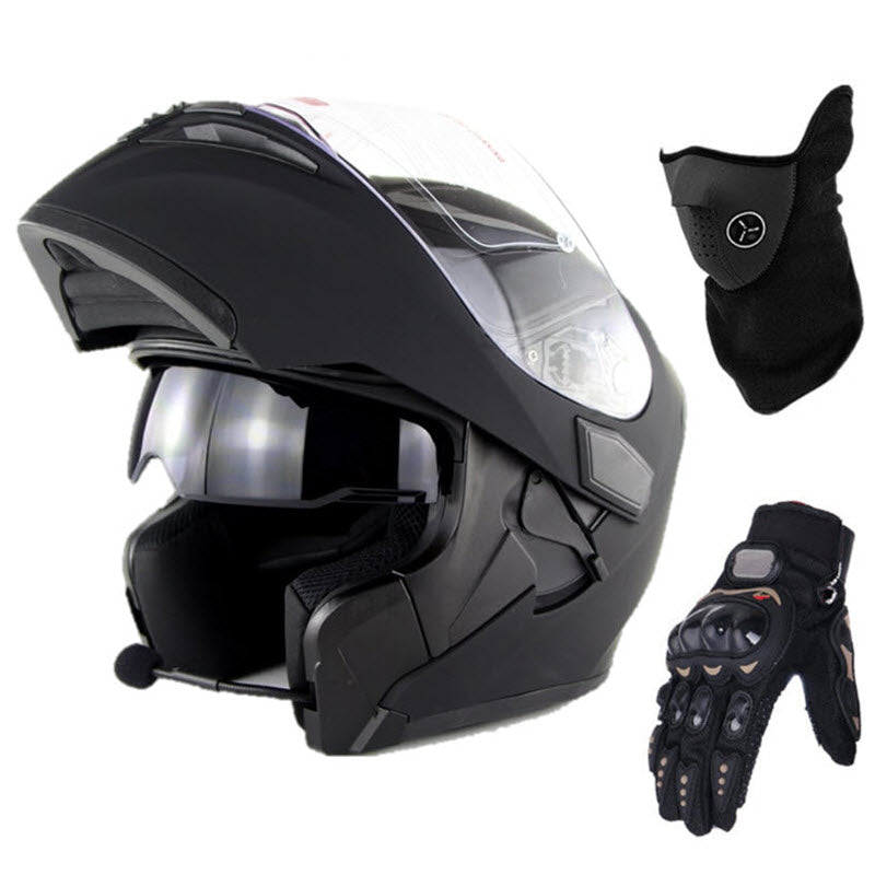 Modular Flip-Up Dual Visor Bluetooth Headset Motorcycle Helmet – Beanie  Helmets