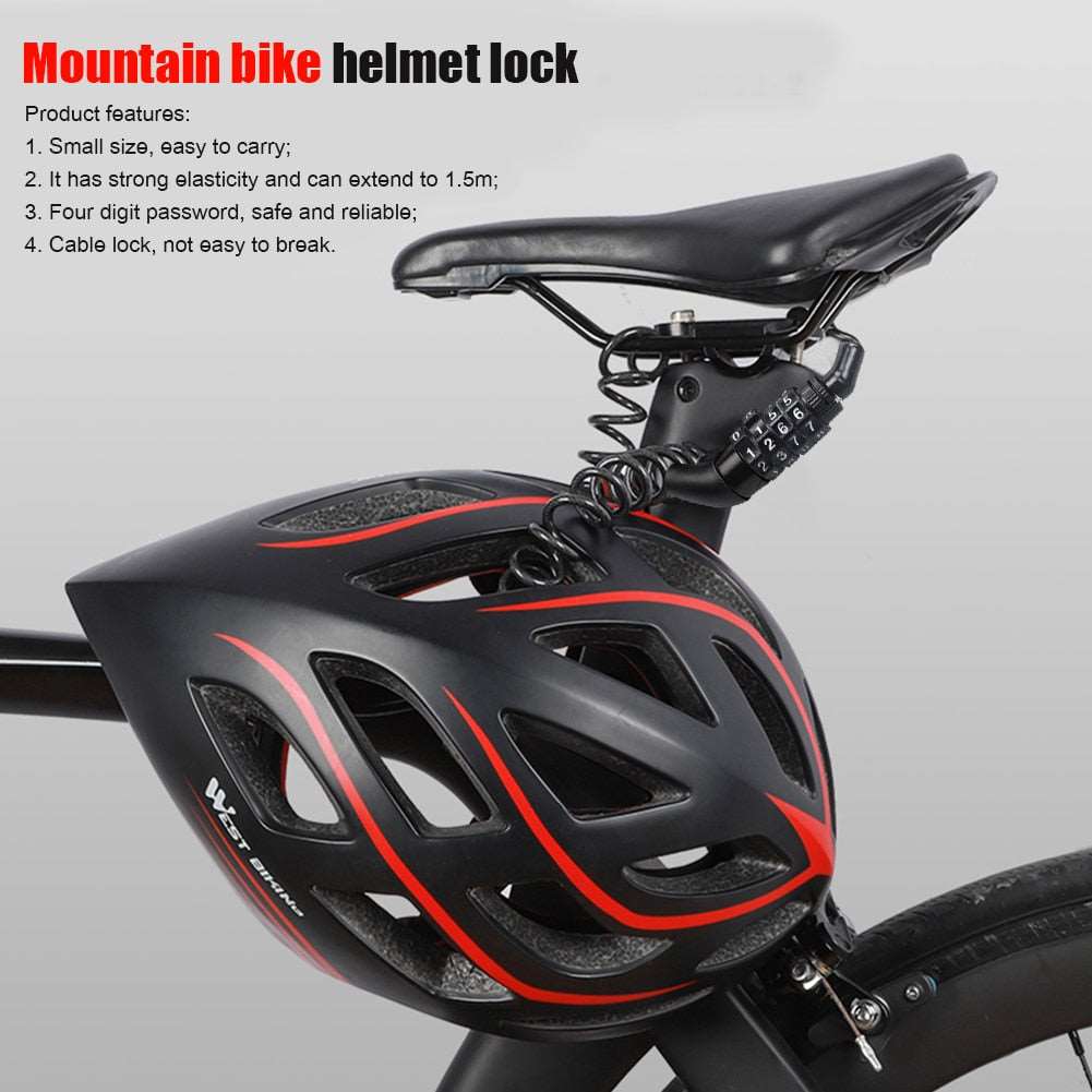 4-Digits Combination Helmet Lock