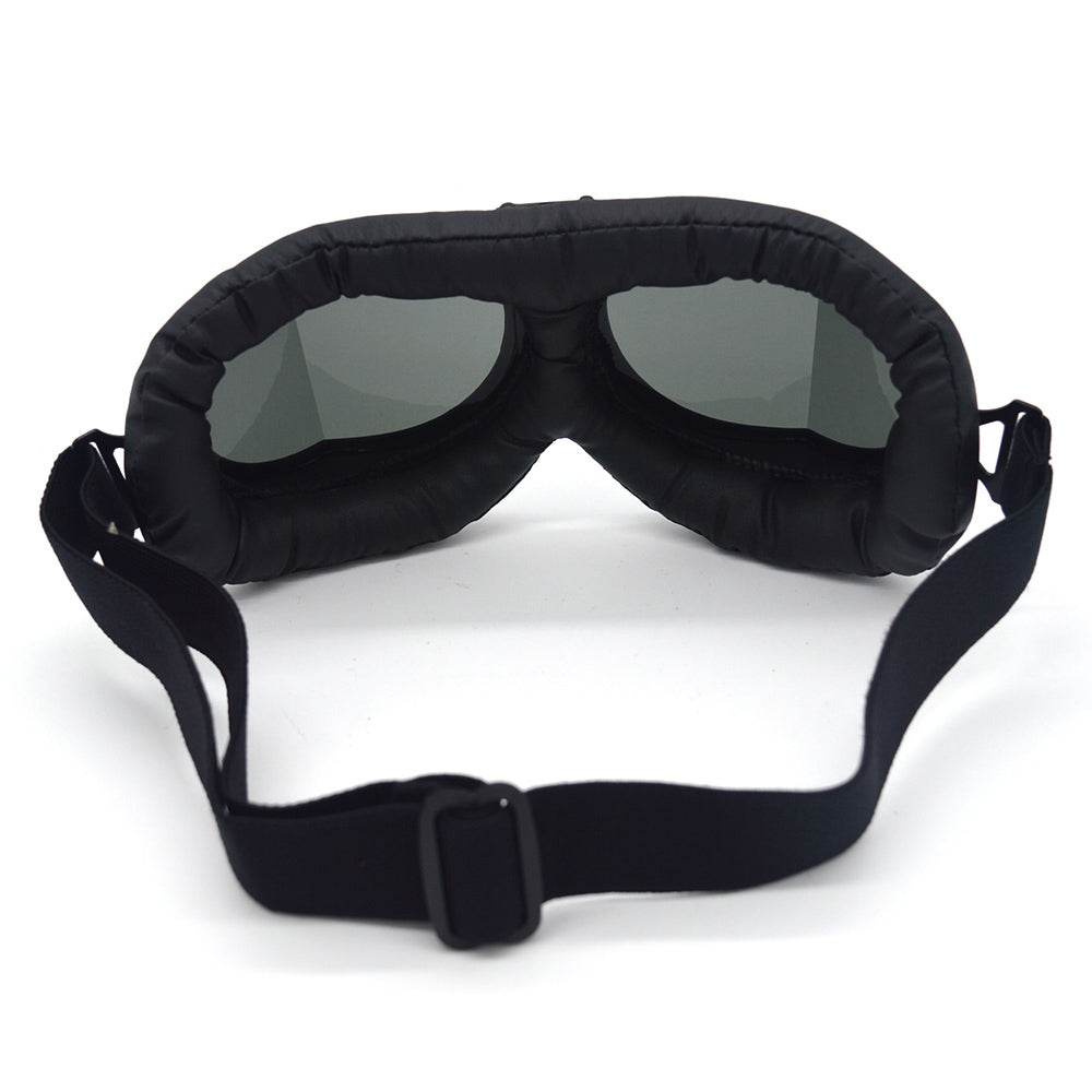 Black Steampunk Motorcycle Goggles - Beanie Helmets