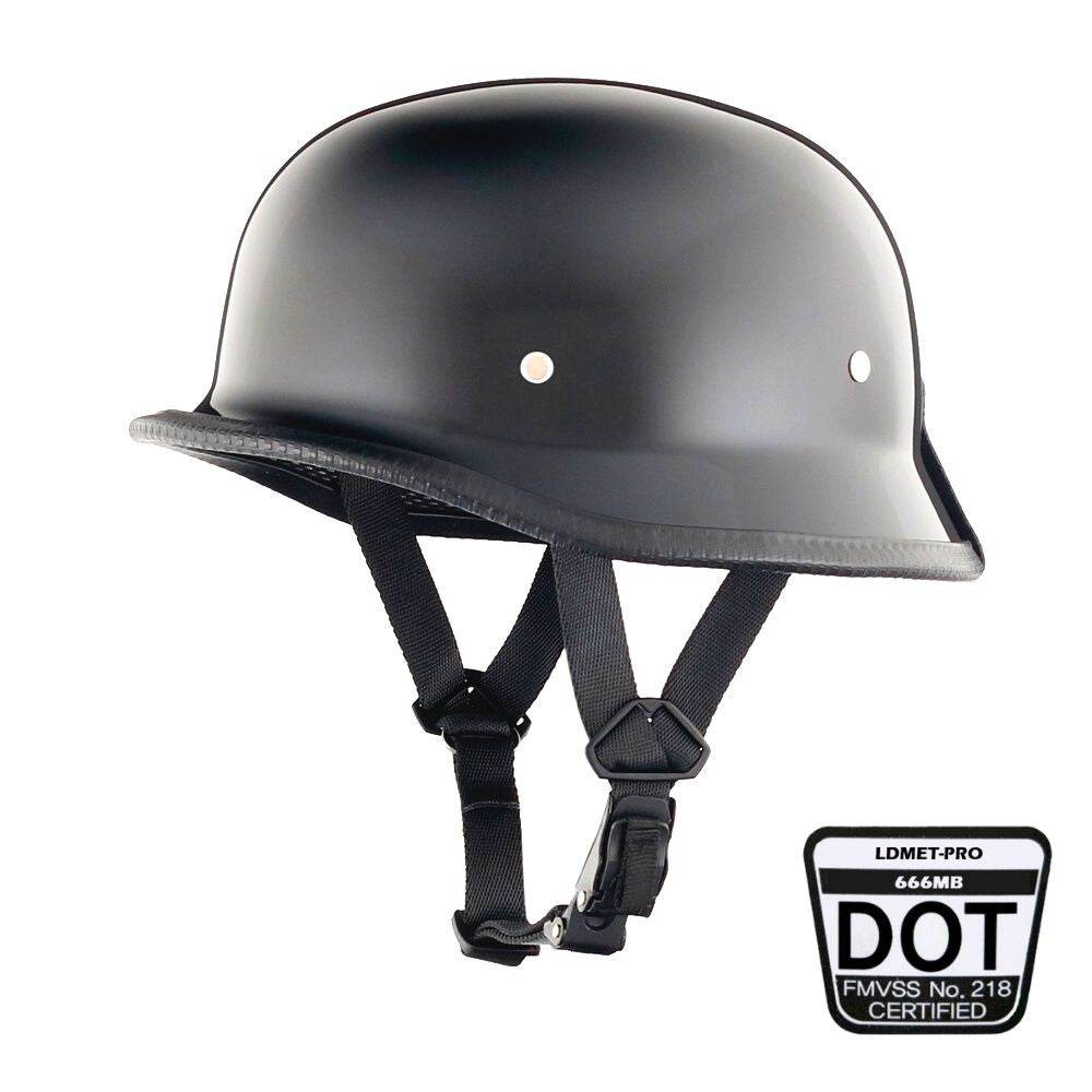 Lightweight Mayan DOT Germanator Helmet / Gloss Black - Beanie Helmets
