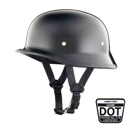 Lightweight Mayan DOT Germanator Helmet / Gloss Black - Beanie Helmets