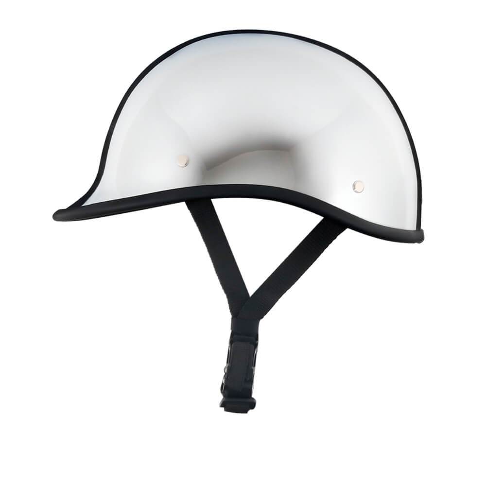 Low Profile Reversible DOT Polo Helmet / Chrome - Beanie Helmets