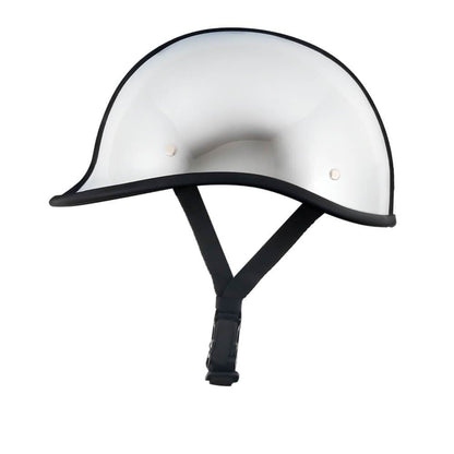 Low Profile Reversible DOT Polo Helmet / Chrome - Beanie Helmets