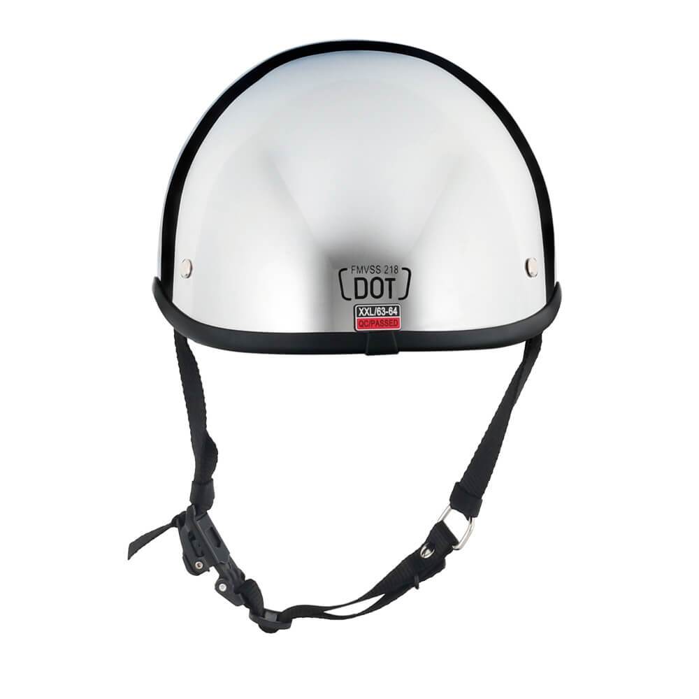 Low Profile Reversible DOT Polo Helmet / Chrome - Beanie Helmets