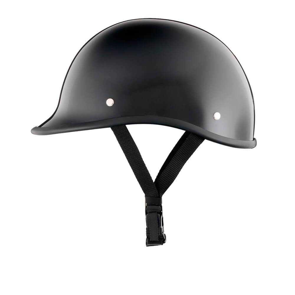 Low Profile Reversible DOT Polo Helmet / Gloss Black - Beanie Helmets