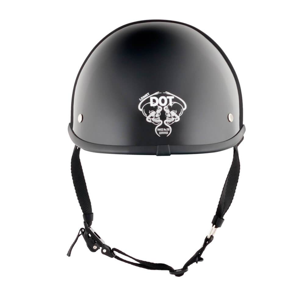 Low Profile Reversible DOT Polo Helmet / Gloss Black - Beanie Helmets