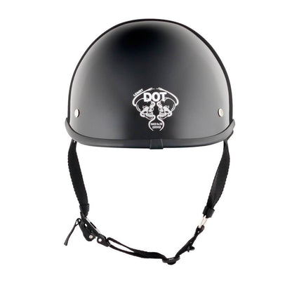 Low Profile Reversible DOT Polo Helmet / Gloss Black - Beanie Helmets