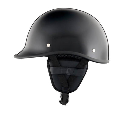 Low Profile Reversible DOT Polo Helmet / Gloss Black - Beanie Helmets