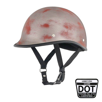 Low Profile Reversible DOT Polo Helmet / Rust - Beanie Helmets