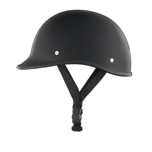 Low Profile Reversible DOT Polo Helmet / Matte Black - Beanie Helmets