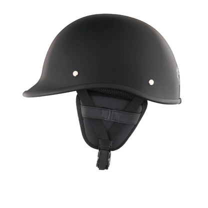 Low Profile Reversible DOT Polo Helmet / Matte Black - Beanie Helmets