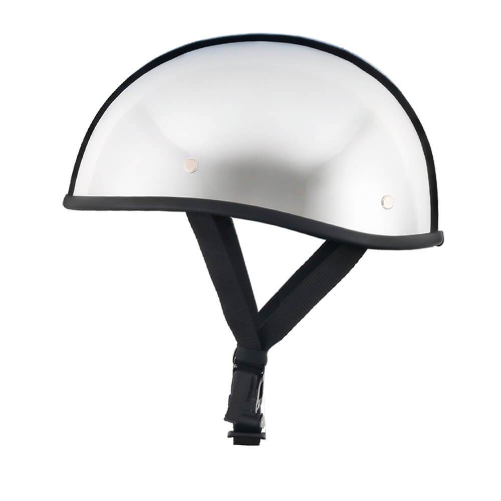 Lightweight SOA Style DOT Beanie Helmet / Chrome - Beanie Helmets