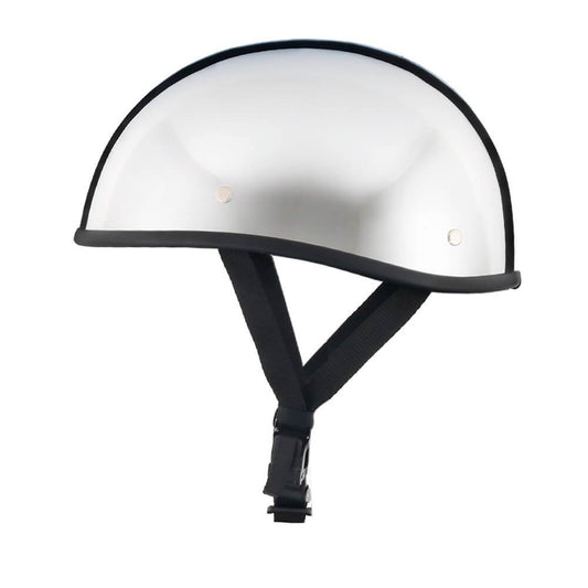 Lightweight SOA Style DOT Beanie Helmet / Chrome - Beanie Helmets