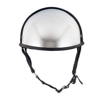 Lightweight SOA Style DOT Beanie Helmet / Chrome - Beanie Helmets