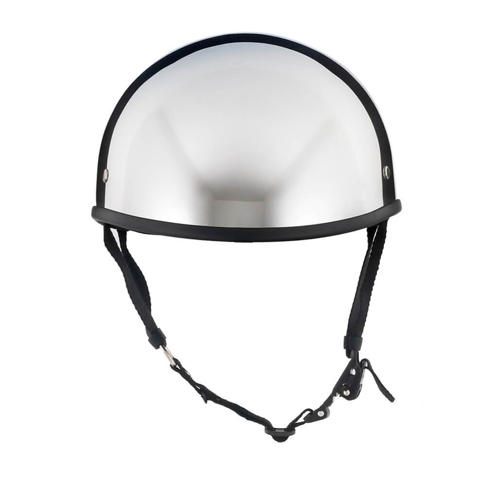 Lightweight SOA Style DOT Beanie Helmet / Chrome - Beanie Helmets