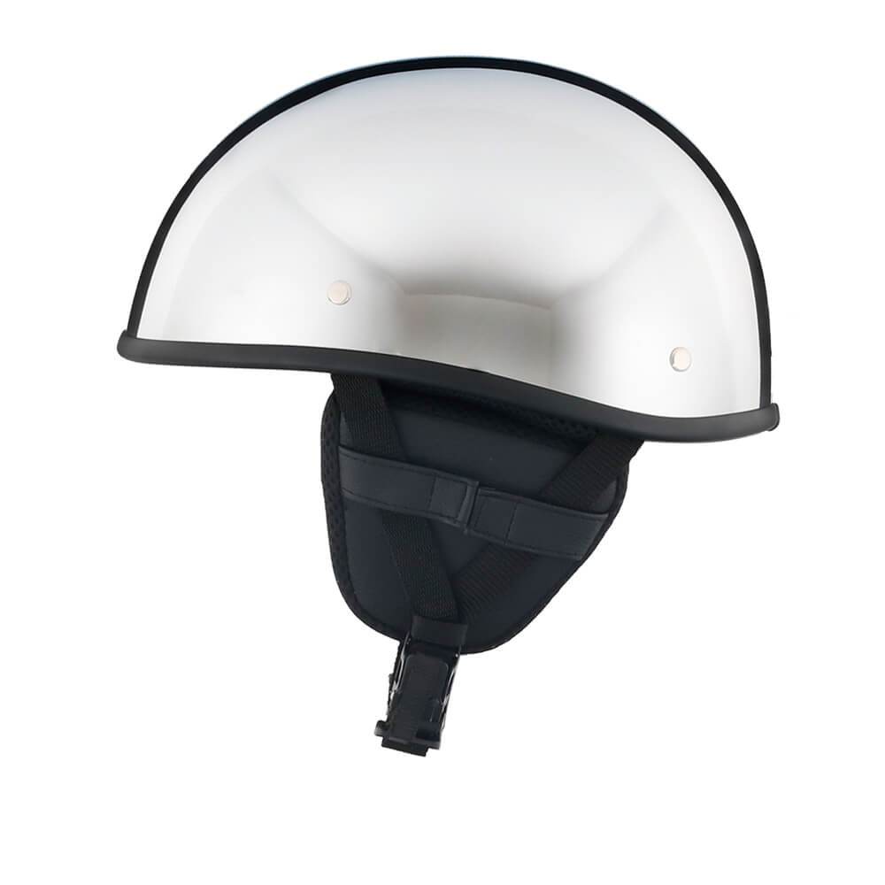 Lightweight SOA Style DOT Beanie Helmet / Chrome - Beanie Helmets