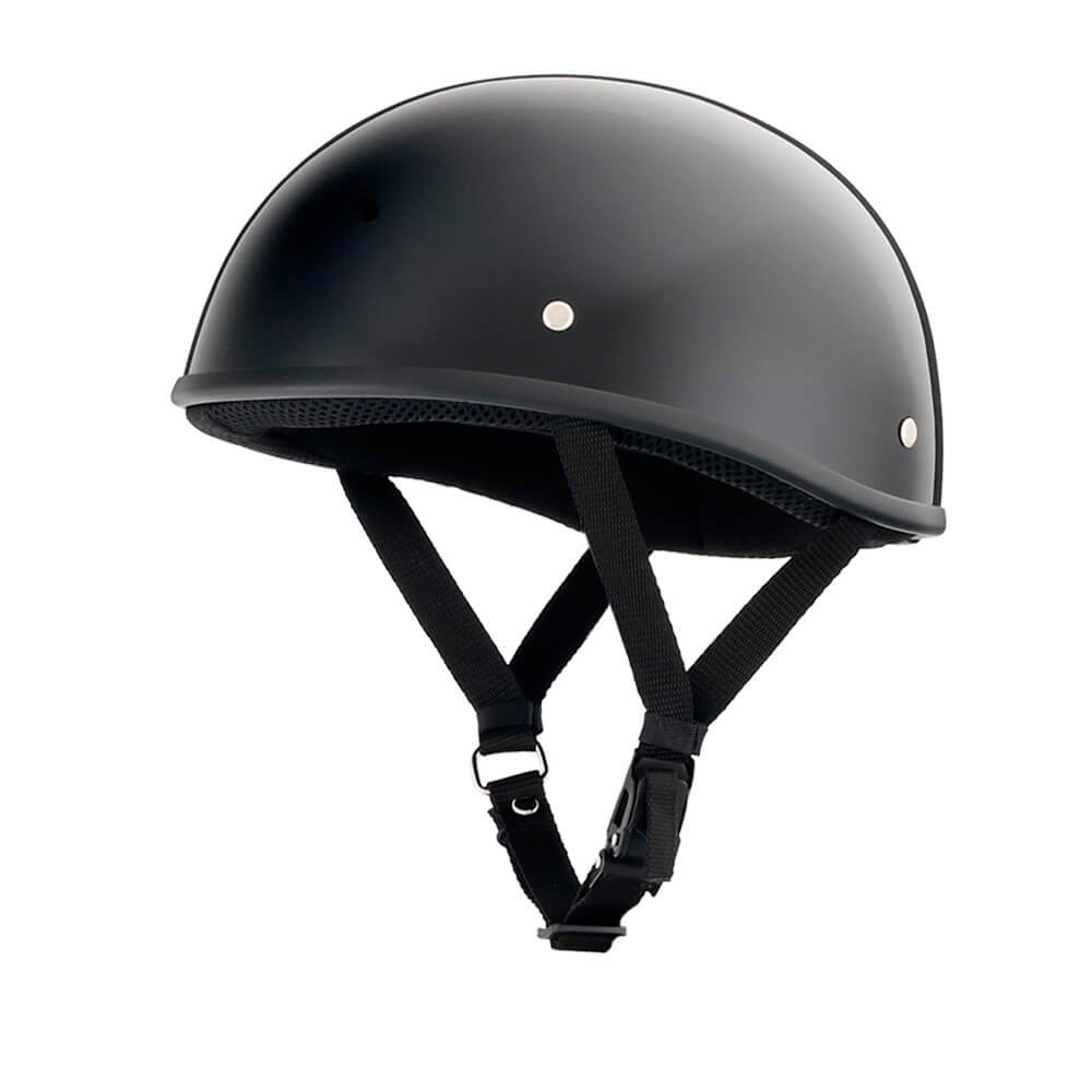 Lightweight SOA Style DOT Beanie Helmet / Gloss Black - Beanie Helmets