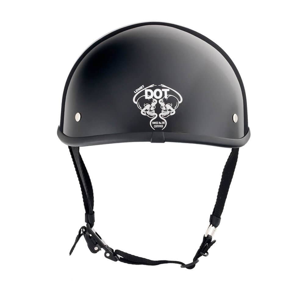 Lightweight SOA Style DOT Beanie Helmet / Gloss Black - Beanie Helmets