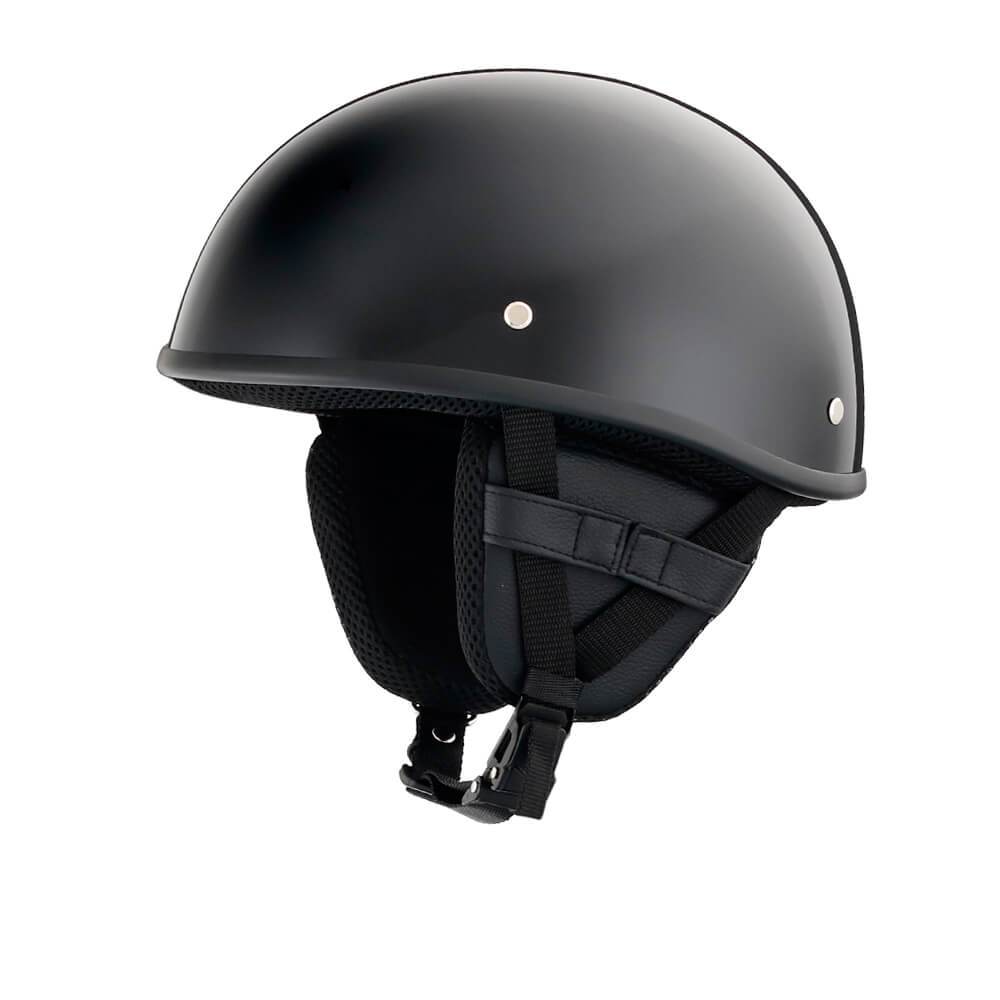 Lightweight SOA Style DOT Beanie Helmet / Gloss Black - Beanie Helmets