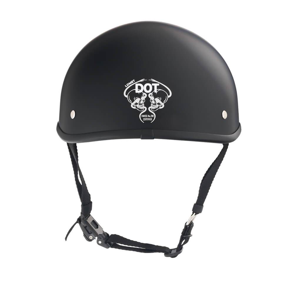 Lightweight SOA Style DOT Beanie Helmet / Matte Black - Beanie Helmets