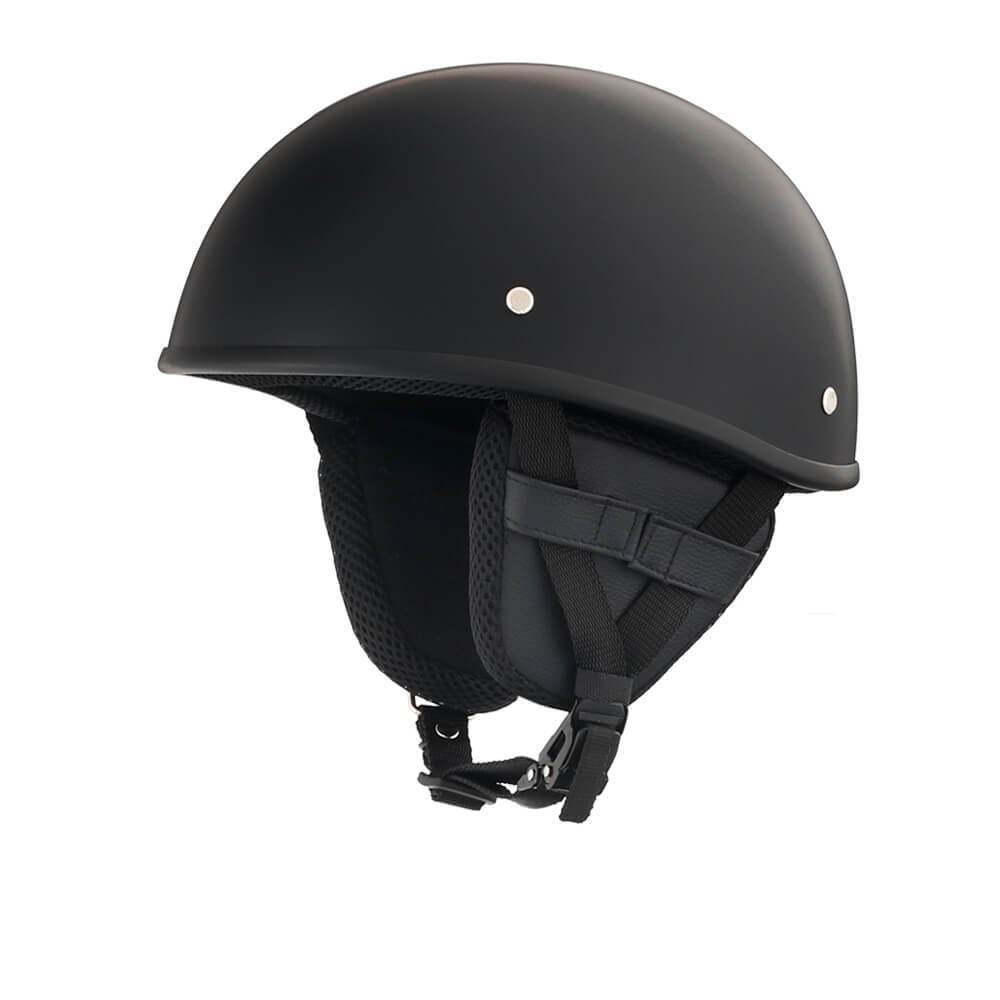 Lightweight SOA Style DOT Beanie Helmet / Matte Black - Beanie Helmets