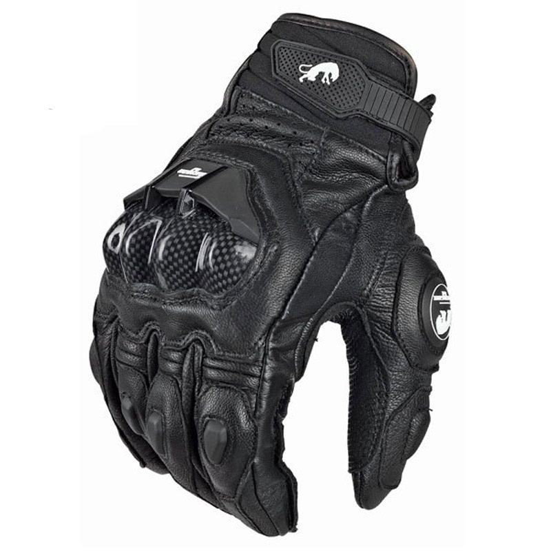 Unisex-all-Season-riding-Supertech-Black-White-Motorcycle-Leather-Gloves-Racing-Glove-Motorbike
