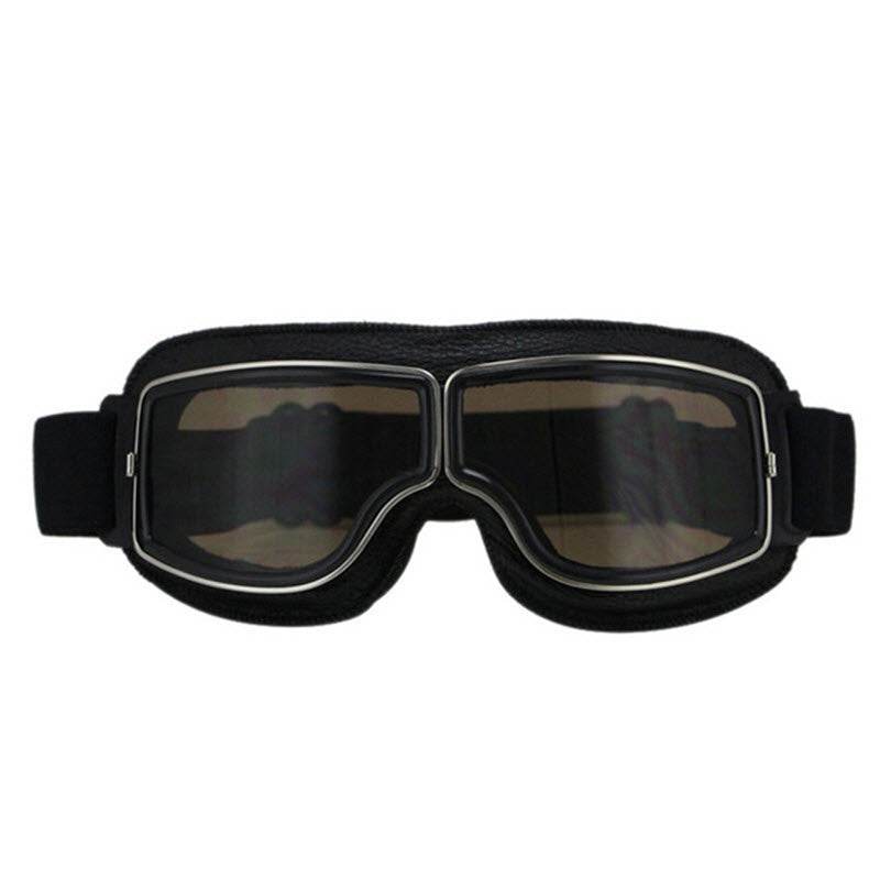 Retro Jet Black Goggles - Beanie Helmets