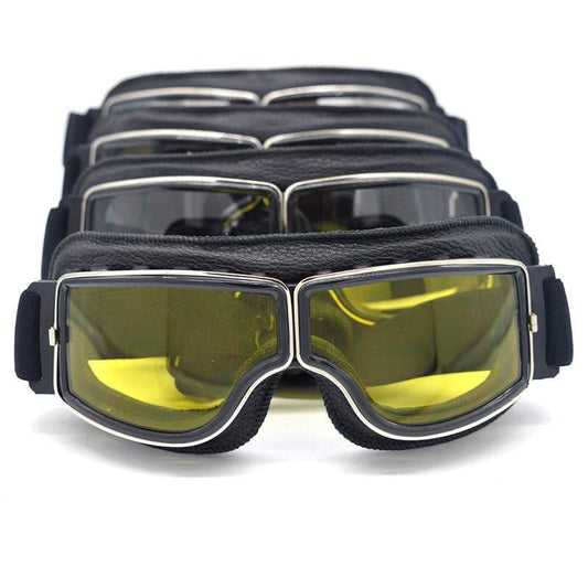 Retro Jet Black Goggles - Beanie Helmets