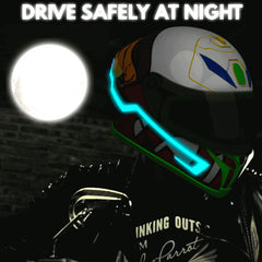 Motorcycle Helmet LED Light Safety Stripes