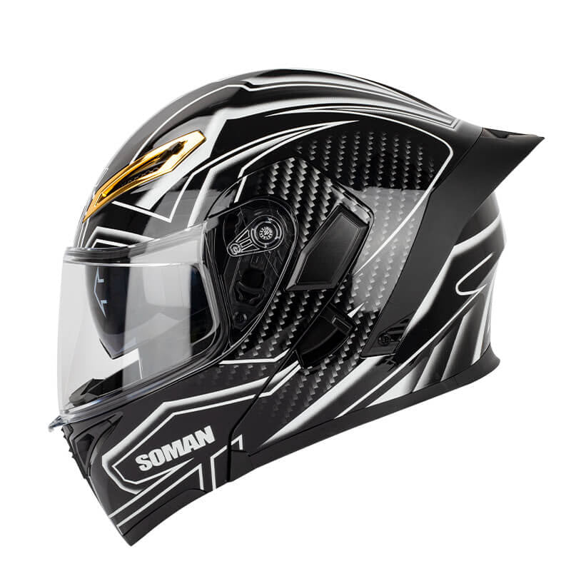 Modular Flip-Up Dual Visor Motorcycle Helmet – Beanie Helmets