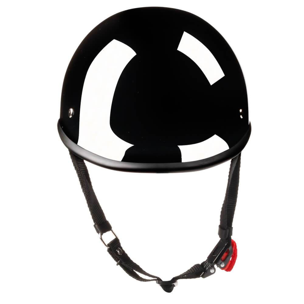 Low Profile Reversible Polo AS/NZ Helmet - Gloss Black - Beanie Helmets