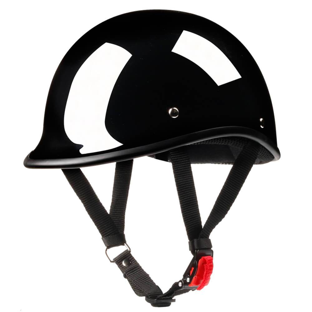 Low Profile Reversible Polo AS/NZ Helmet - Gloss Black - Beanie Helmets