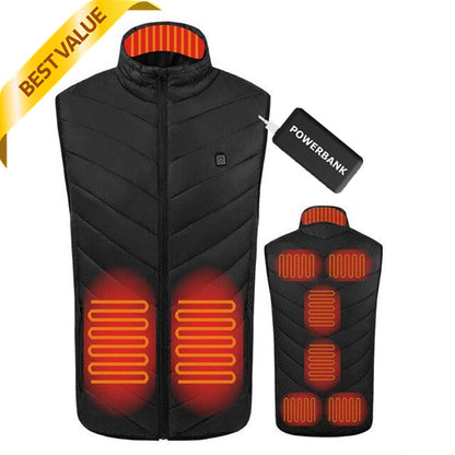 USB Powered Heated Vest - 9 Heat Zones