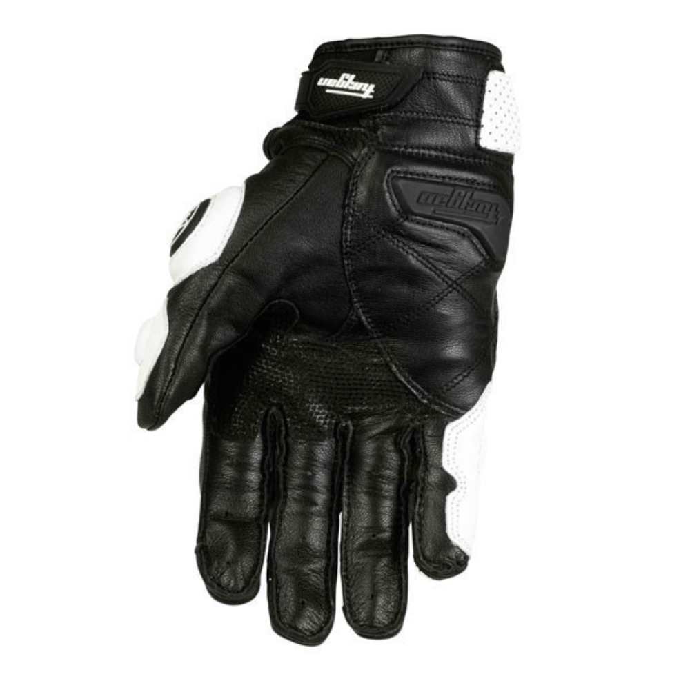 Unisex-all-Season-riding-Supertech-Black-White-Motorcycle-Leather-Gloves-Racing-Glove-Motorbike