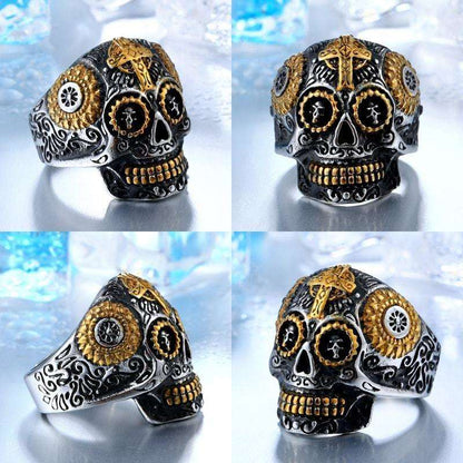 Sugar-Skull-Ring-for-motorcycle-bikers 
