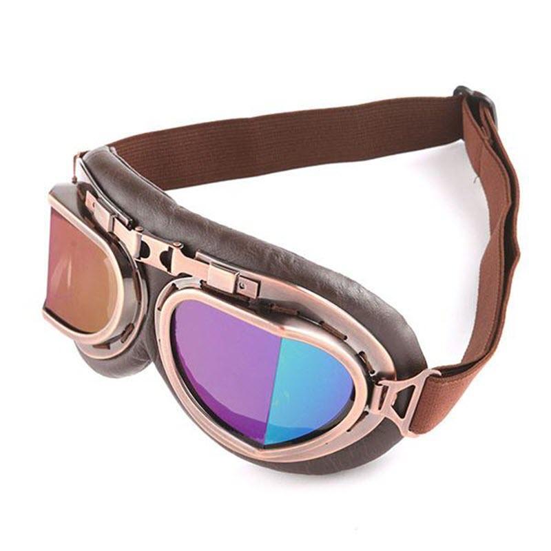 Family Avenue Vintage Steampunk Bikers Goggles Colorful Lens