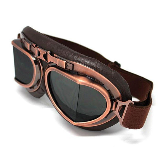 Vintage Steampunk Bikers Goggles Smoke Lens