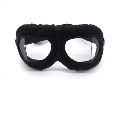 Black Steampunk Motorcycle Goggles - Beanie Helmets