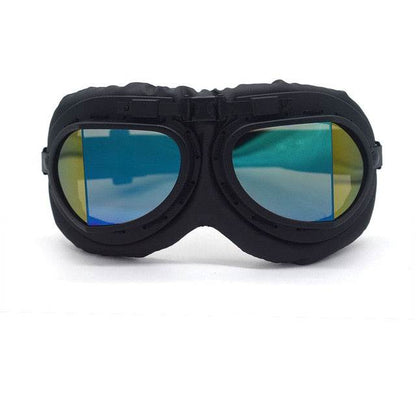 Black Steampunk Motorcycle Goggles - Beanie Helmets