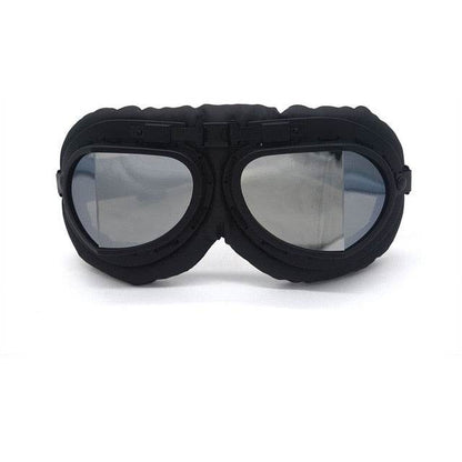 Black Steampunk Motorcycle Goggles - Beanie Helmets