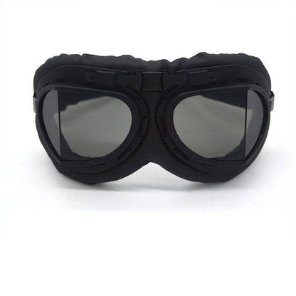Black Steampunk Motorcycle Goggles - Beanie Helmets